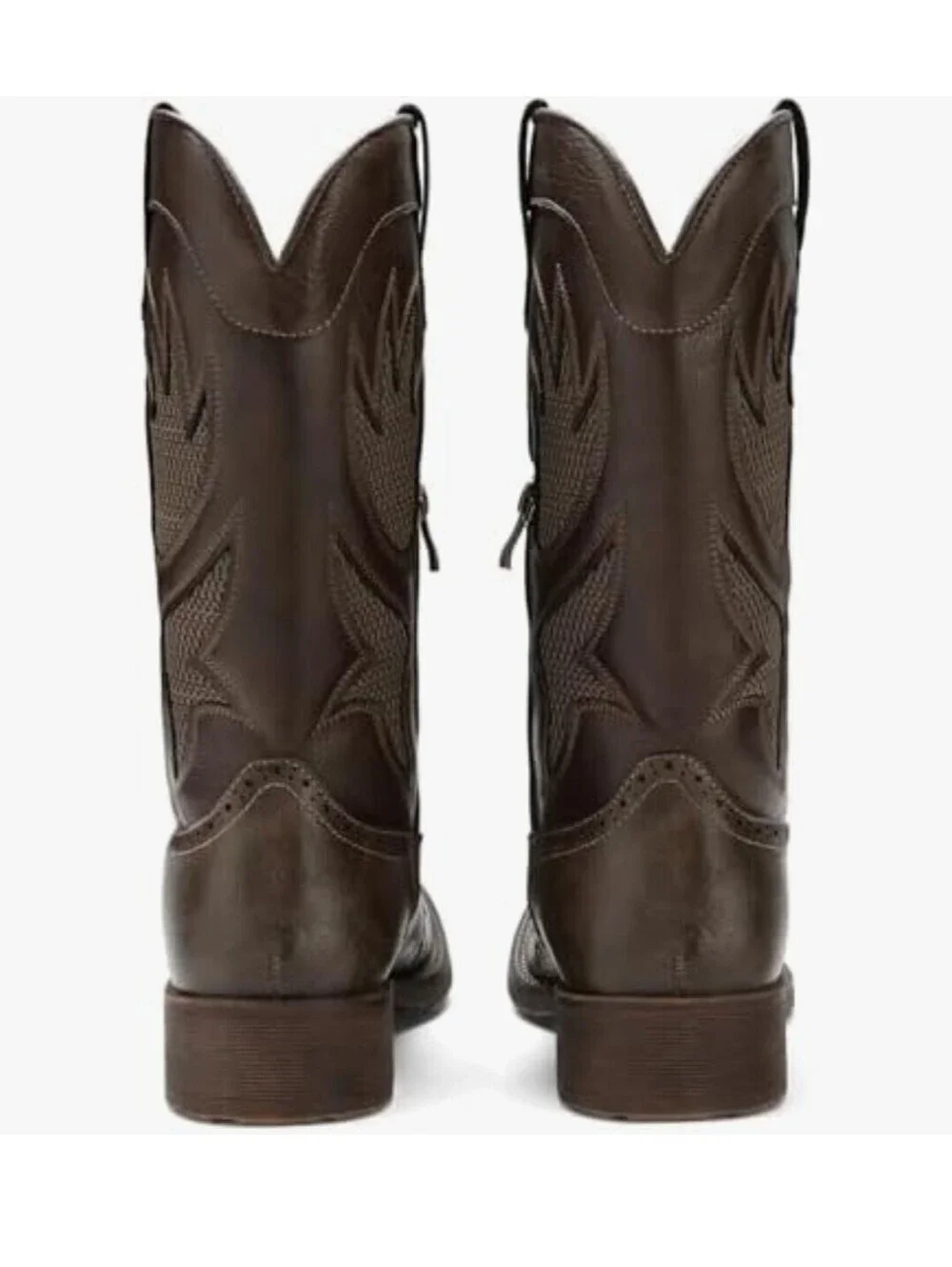 TruVeld Square Toe Western Cowboy Boots in brown Men's Size 12 NIB
